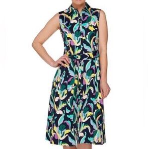 Isaac Mizrahi Multicolor Floral Midi Dress